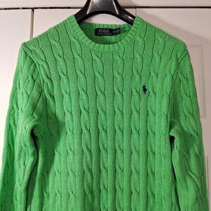 Ralph Lauren Cable Knit Cotton Crewneck Sweater
